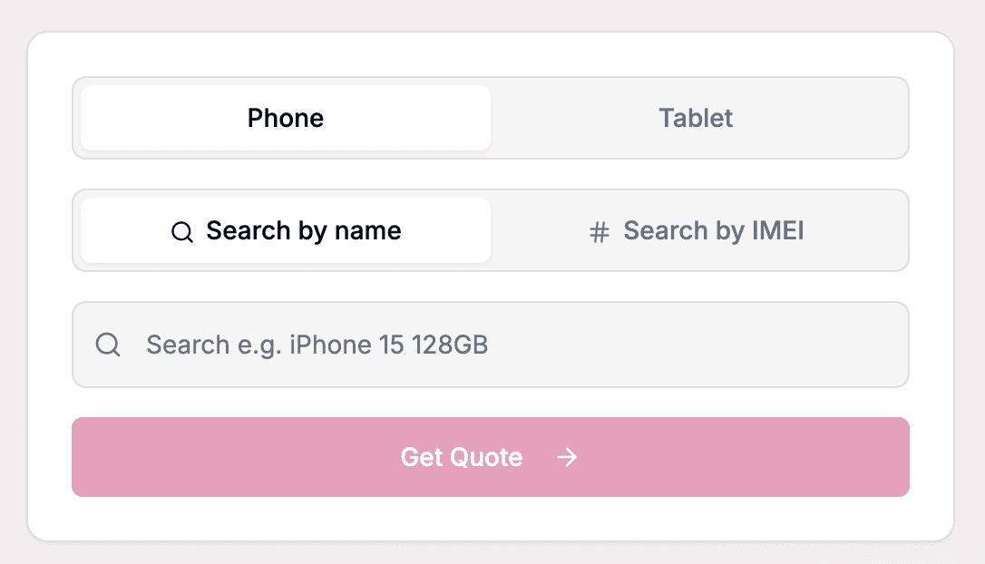 Search and trade in your pre-owned phone on RHEX